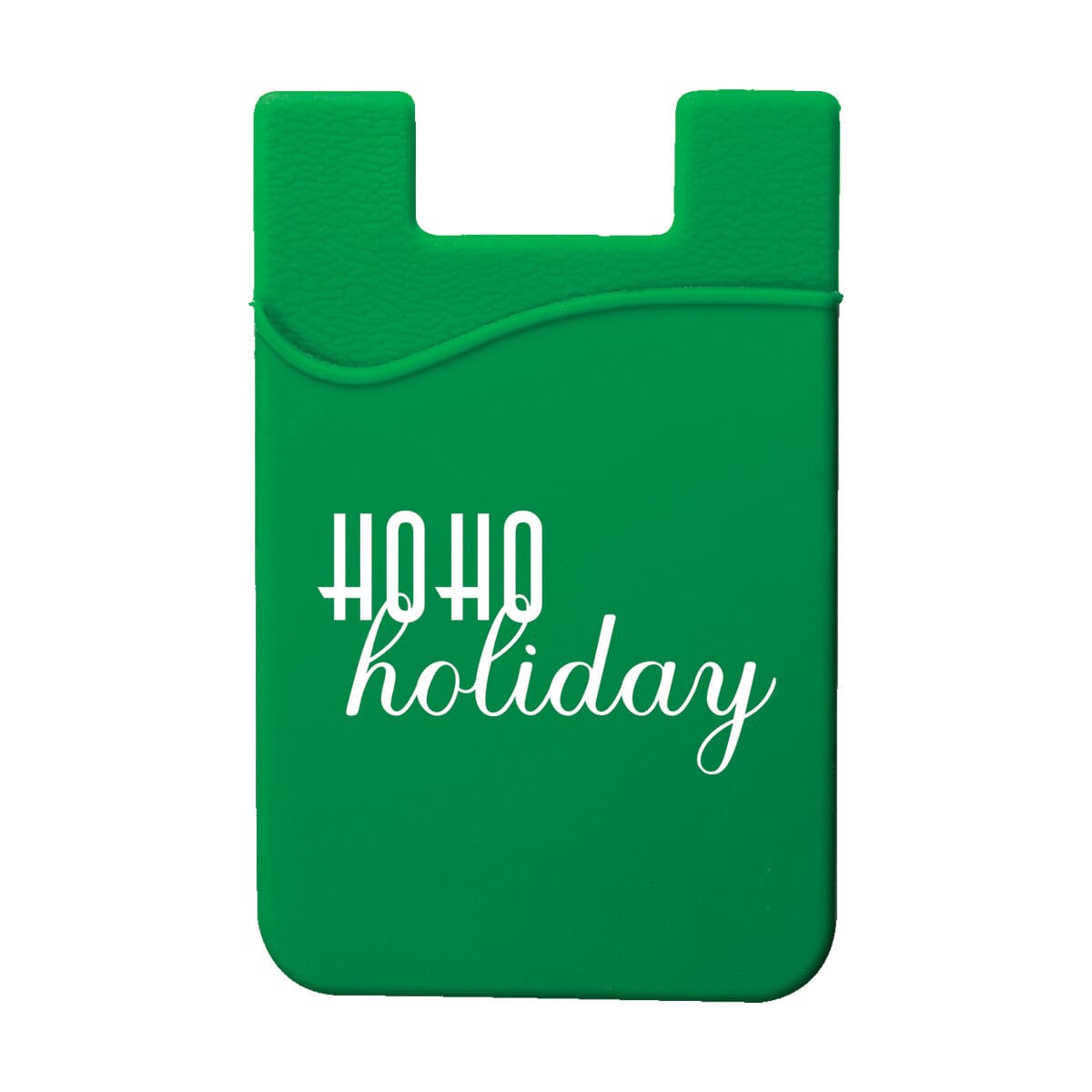 Silicone tech pocket with holiday imprint
